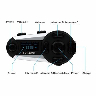 MF 20S Interphone 6 riders