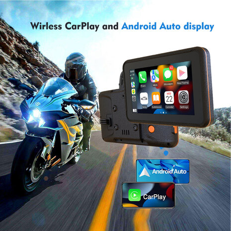 5 inch Motor GPS Navigatie met Apple CarPlay en Android auto met dashcam