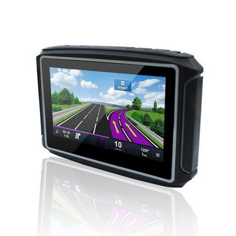 Executie de ober Supersonische snelheid 4.3 inch Motor GPS Navigatie met Nieuwste Kaarten Europa - motorflo