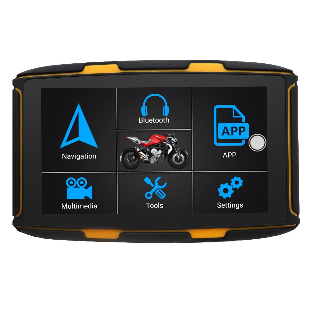 geur koffie Detector 5 inch Android Motor GPS Navigatie met Nieuwste Kaarten Europaa - motorflo