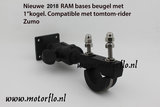 Mount (RAM gebaseerd) voor motor GPS Universeel voor 3.5, 4.3, 5 inch tomtom en zumo _